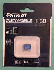 32GB Patriot Instamobile Class 10  MicroSDHC Memory Card 32 GB Micro SD HC
