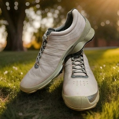 ECCO Biom Golf Shoe Natural Motion Soft Yak Leather Women 10 Soft Spike Hydromax