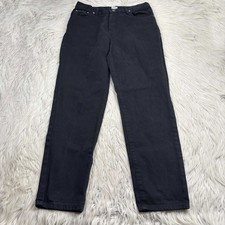Vintage 90's Y2K Calvin Klein Women's 14 Black Wash Tapered Mom Jeans