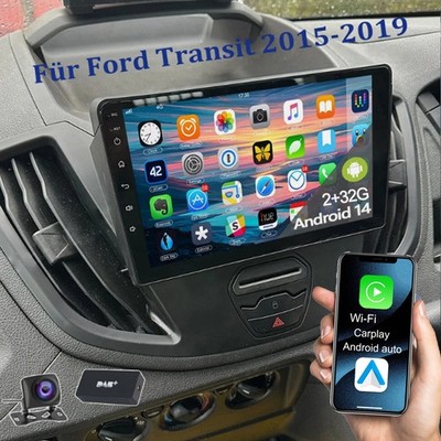 DAB+ Autoradio GPS Navi CarPlay Für Ford Transit 2013-2019 Android 15 Bluetooth