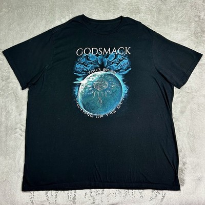 Godsmack Tour 2023 T Shirt Mens 2XL Black Lighting Up The Sky Band Tee