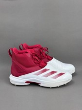 adidas SM Adizero Chaos To Turf Lineman Red White Football Cleats Men's Size 13