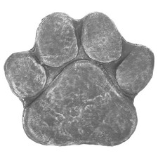 Pet Tombstone Memorial Stone Dog Paw Print Sculpture Outdoor Garden Grave Mar...