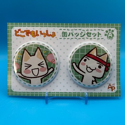Toro Inoue Sony Cat Doko Demo Issyo Tin badge Can badge Anime Game JAPAN A set