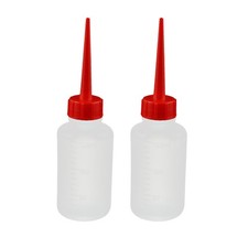 2pcs 150ml Plastic Straight Beak Squeeze Oil Bottle Industrial Dispensing Bottle