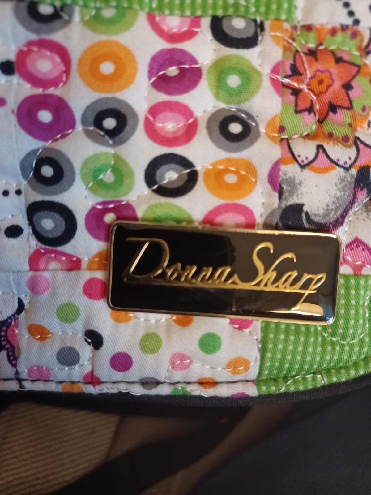 Donna Sharp Quilted Patchwork Multi Colored Small… - image 6