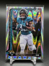 2025 Topps Chrome Football - Bhayshul Tuten #389 Ray Wave Refractor (RC)