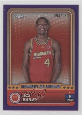 2024 Topps Chrome McDonald's All American Purple Refractor 94/150 Ace Bailey ds4