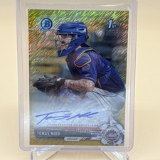 2017 Bowman Chrome Baseball Tomas Nido 1st Autograph GOLD  #49/50