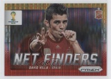 2014 Panini Prizm World Cup Net Finders Yellow & Red Pulsar David Villa #22 3s6
