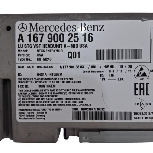 MERCEDES GLE-CLASS A/V Equipment 167 Type, control (console mounted) A1679002516 - Bild 9 von 24