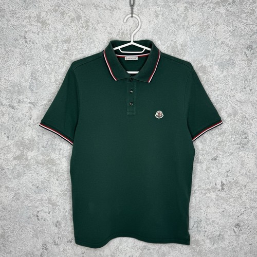 Moncler Maglia Polo Manica Corta , Green , Size M Men