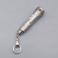 Antique  Solid Silver  Keychain / Keyring   -  Birmingham 1924 (P7)