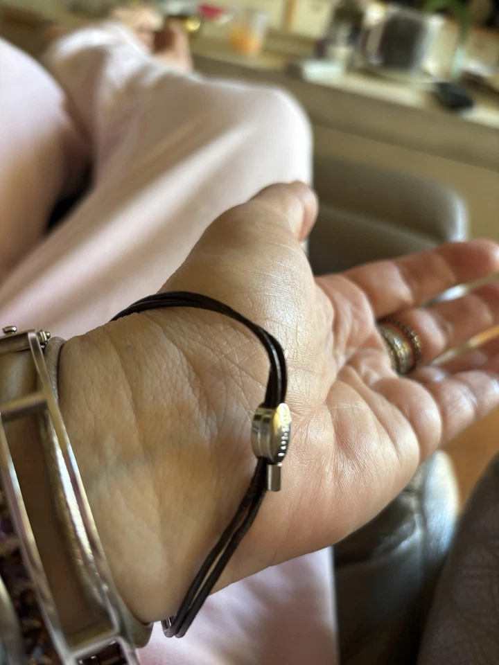 SALDI Bracciali Acciaio Cuoio Cristalli Bracciale Fossil - Immagine 4 di 4