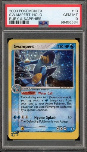Pokemon Swampert EX Ruby & Sapphire Holo Rare #13 PSA 10 Gem Mint