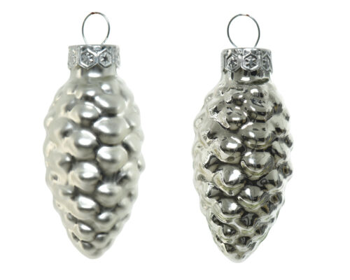 12 Glas ZAPFEN 6cm Christbaumschmuck Weihnachtskugeln Christbaumkugeln einfarbig - Bild 18 von 28