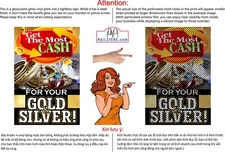 Pawn Shop 07 Perforated Mesh See-Through Window Vinyl Sell Guns Ammo Vertical