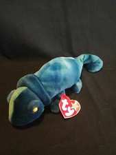 1997 TY Beanie Baby "Rainbow" the Chameleon, Polyester Fiber  P.E. Pellets