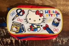 2018  Sanrio Hello Kitty Pencil Case Makeup Pouch Zipper  8" x 4 1/2"