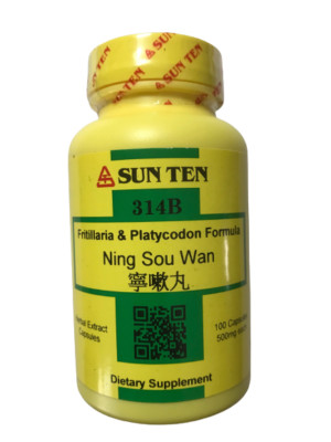 Sun Ten - Fritillaria & Platycodon Formula Capsules / Ning Sou Wan / 寧嗽丸