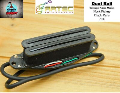 Artec Electric Guitar Pickup Tele Telecaster Alnico 5 Neck Rails 4-wire