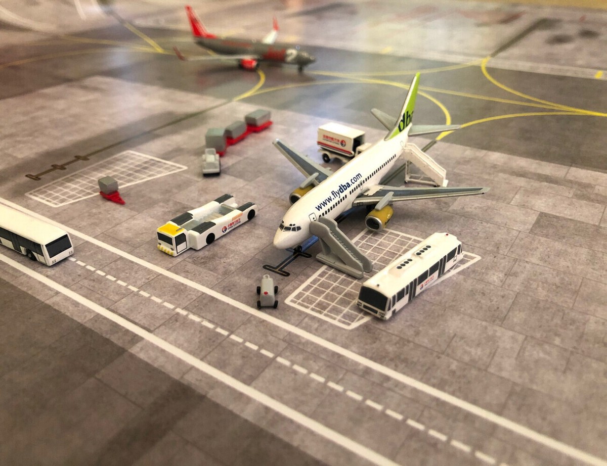 QIYUMOKE Tapis En Caoutchouc Avec Motif De Piste D'aéroport Avec