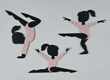 Gymnastics Girls. Scrapbook, Card Making Paper Piecing