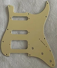 For Fender US Stratocaster HSS 11 Screw Hole Guitar Pickguard, Vintage Yellow