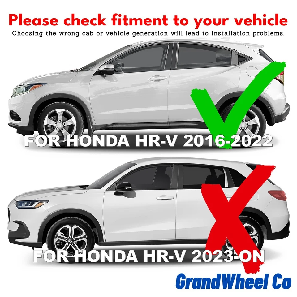 Protectores de lluvia viseras de ventilación para Honda HR-V 2016-2022 Foto 3 de 4