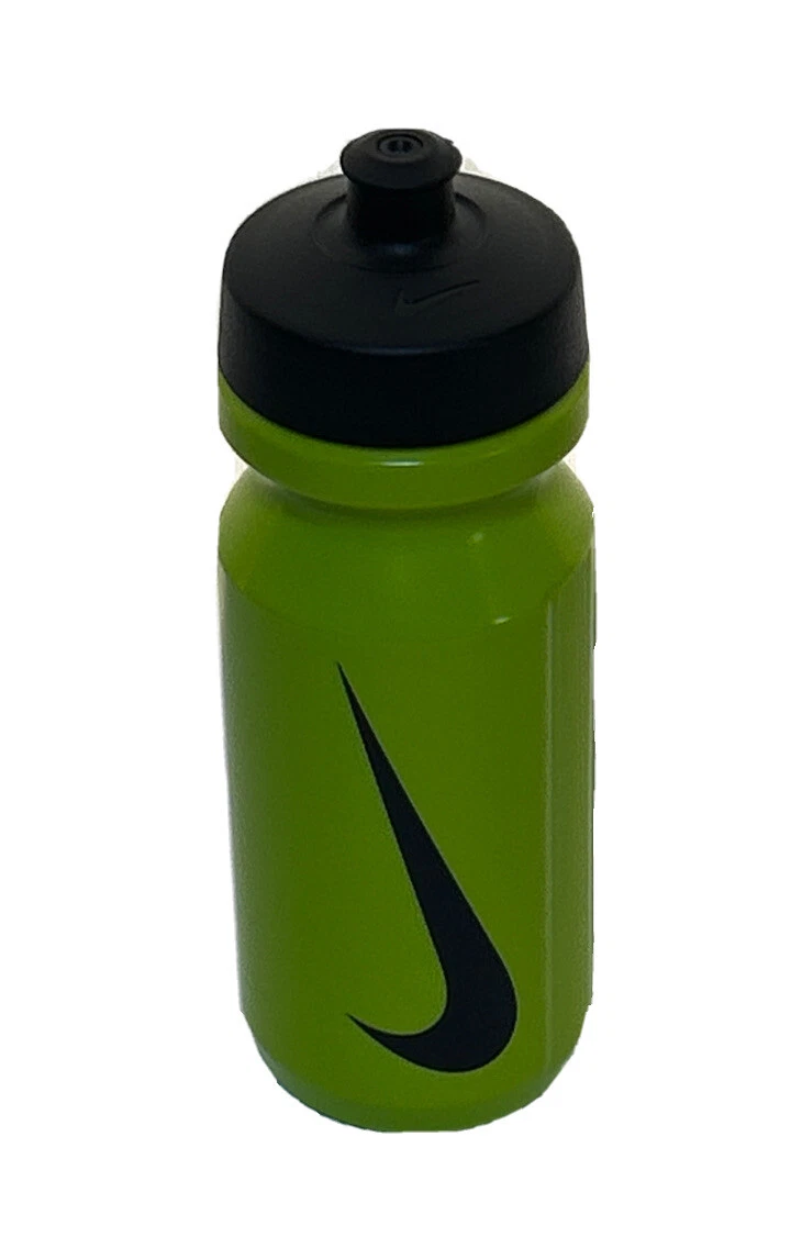 New NIKE Big Mouth Water Bottle 22 Oz / .65 Liter Lime Green/Black Swoosh