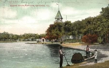 Vintage Postcard Lake Phillips Boating Sandown New Hampshire NH A. S. Sanborn
