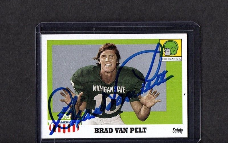 2005 TOPPS ALL AMERICAN CARD SIGNED IP AUTO BRAD VAN PELT MICHIGAN