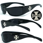 Choppers Biker Men UV400 Sunglasses Black Frame Smoke Lens C11B