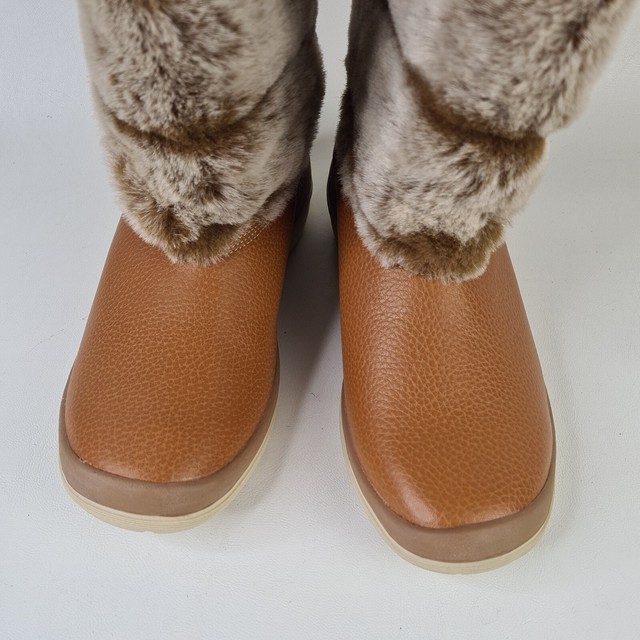 timberland-kickadila-84379-women-14-boots-brown-leather-faux-fur