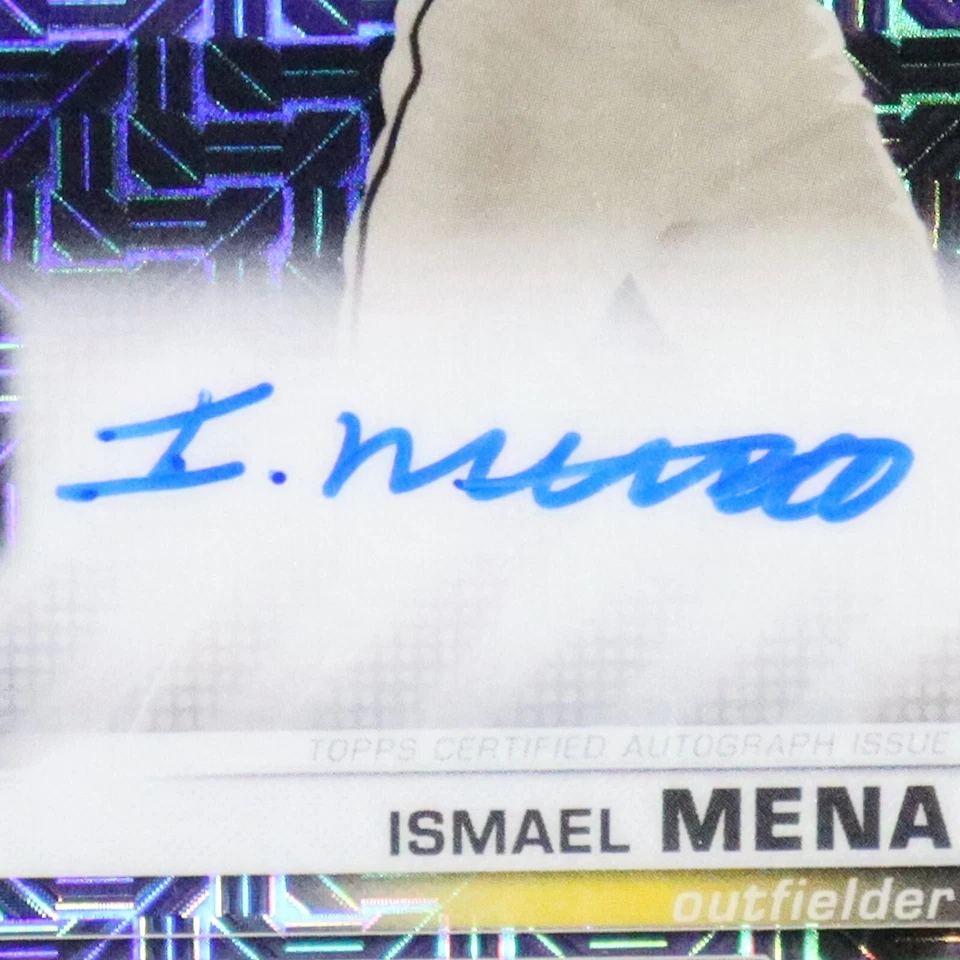 2021 Bowman Chrome Mega Autographs Ismael Mena Mojo Rookie Card BCMA-IM SP Auto - Image 4 of 4
