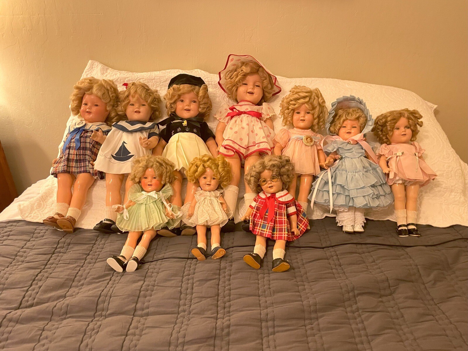 Antique 1930s Authentic Shirley Temple Composition Ideal Doll. Made in