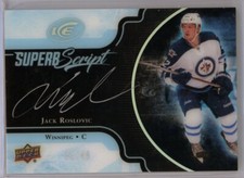 2017-18 Upper Deck Ice Superb Script Jack Roslovic RC AUTO /49 EDMONTON OILERS