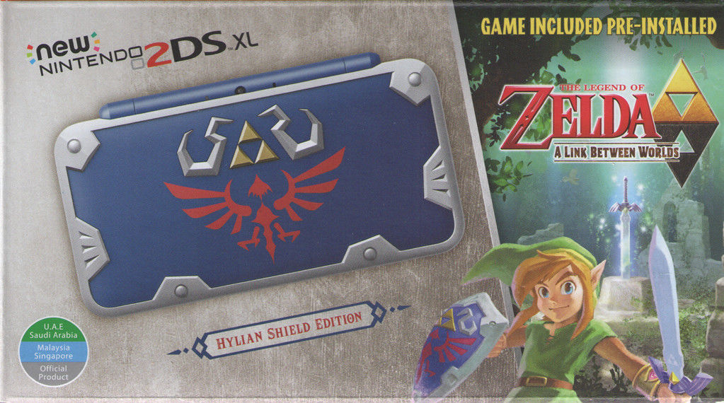 Special Edition Hylian Shield 2ds XL With Zelda a Link Special Edition Hylian Shield 2ds XL With Zelda a Link