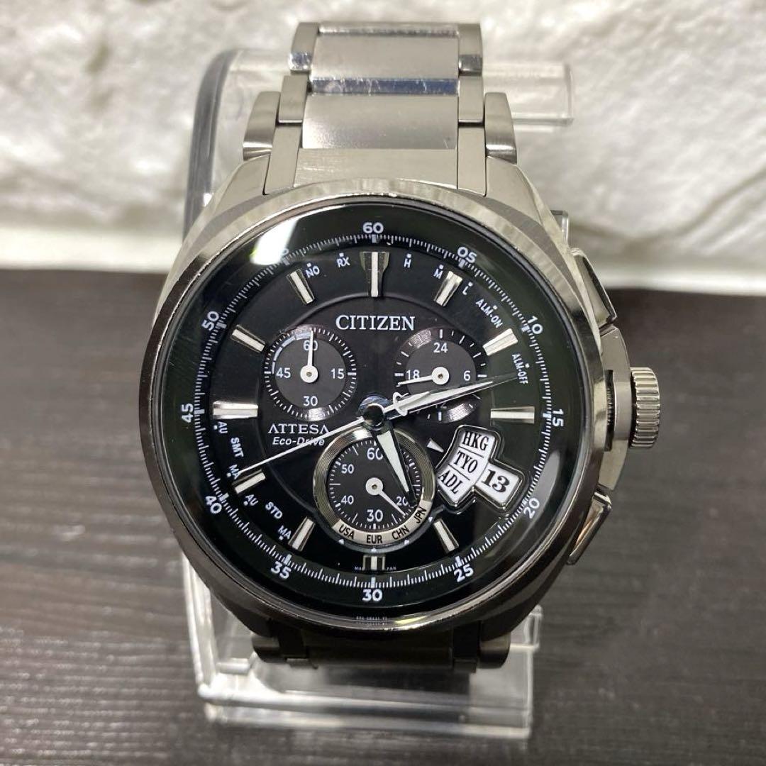CITIZEN アテッサ 電波ソーラー チタン ATD53-3011 Citizen Attesa ATD53-3011 Eco-Drive Radio controlled