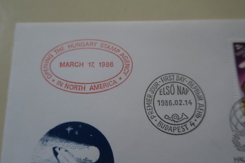 1986 BUDAPEST HUNGARY FDC HALLEY USTOKOS OPENING HUNGARY STAMP AGENCY - Picture 2 of 4