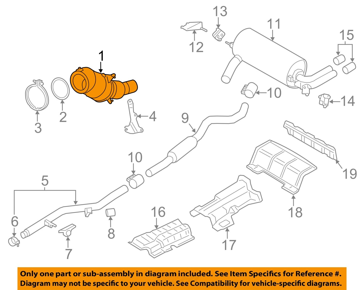 BMW N20 OEM Catalytic Converter Only 52k Miles 18327645666 for sale