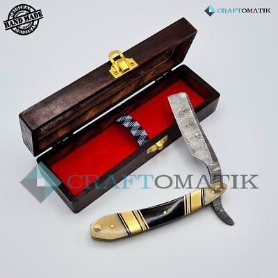 Rasiermesser | Damaszener Stahl | Geschenk Set | Hochwertig | Barber Razor DBR58