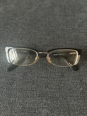 La Perla VPE155S 700 Rectangular Women Eyeglasses Maroon Black Frames Diamonds