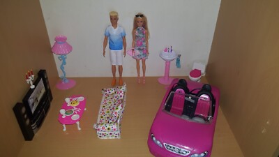 Barbie Doll Car, Ken and furniture play set 887961615517