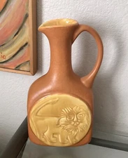 Rare Vintage Jaru of California LION Pitcher Vase MCM 12.5” Mid Century