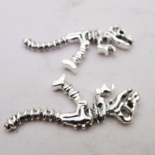 50pcs 16 35mm Tibetan Silver Alloy Charm Skeletonized dinosaur Pendant