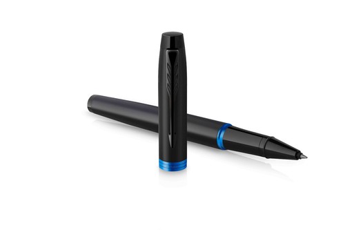 Parker IM Vibrant Rings Set Tintenroller +Kugelschreiber Blue PVD mit Gravur - Bild 2 von 9