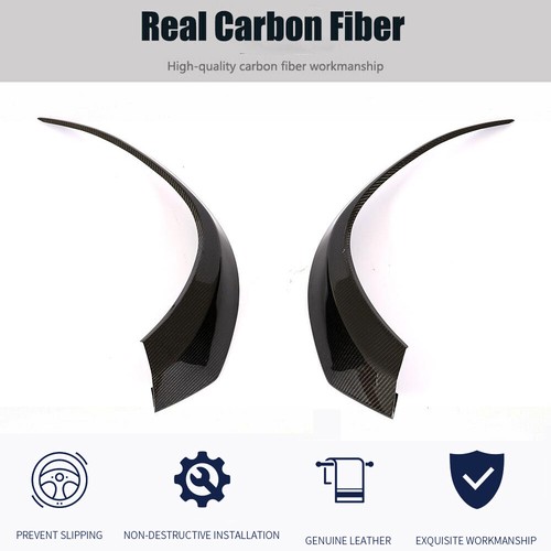 For Benz C217 S400 S500 S550 14UP Real Carbon Front Bumper Fins Air Vent Covers - Picture 7 of 13