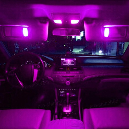 8x Pink LED Bulbs Map Dome License Plate Light Interior LED Package T10 W5W 31MM - Picture 5 of 8