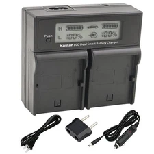 CGR-D54S Battery&LCD Dual Fast Charger for Panasonic NV-MX5000 NV-MX2500 NV-MX5 